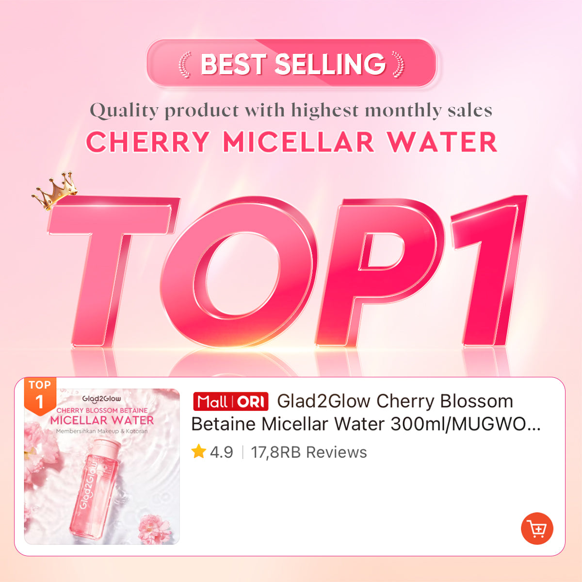 [READY STOCK]Glad2Glow Micellar Water 300ml cleansing oil cleansing balm micellar centella salycilic acid remover pembersih double cleansing pembersih make up make up remove cleanface facial  Menghilangkan jerawat Penghapus riasan g2glow official store