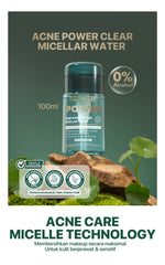 MICELLAR WATER 100ML - NPURE Acne Power Clear Micellar Water 100ml / Micellar No Alcohol / SLS Free 100ml / Travel Size