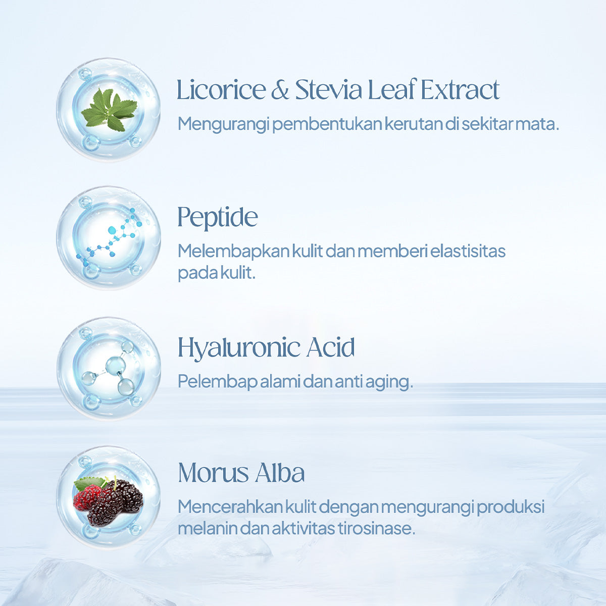 Implora Crystalice Eye Serum | Mengurangi mata panda | Mencerahkan dan melembapkan area mata | Mencegah Kerutan