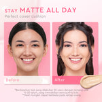 Glad2Glow Perfect Cover Cushion Foundation Waterproof Make Up Setting Concealer BB Cream Tahan Lama Hingga 12 Jam Hasil Akhir Glowing Dan Menyatu Dengan Warna Kulit Tekstur Ringan Di Wajah Full Coverage Velvet To Matte g2glow official store