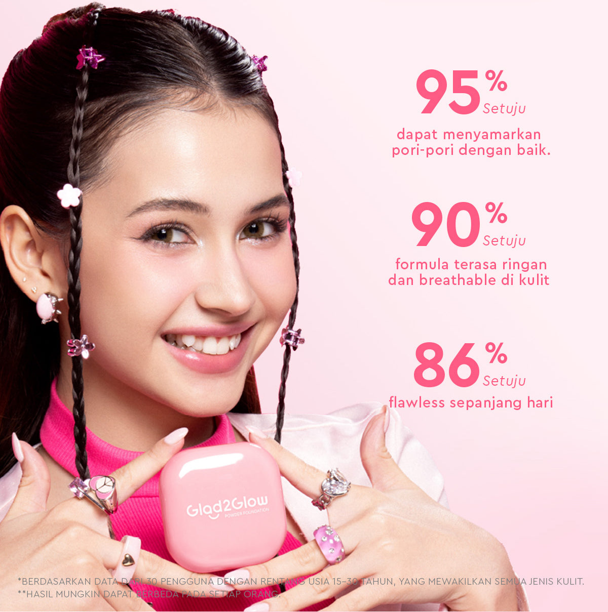 [ORDER NOW, HEMAT 35K]Glad2Glow Perfect Blurring Powder Foundation&Perfect Cover Cushion foundation  Setting waterproof Concealer Oil-Control matte Sweatproof Finish Poreless Highlighting Contouring Refill two way cake BB CC makeup g2glow official store