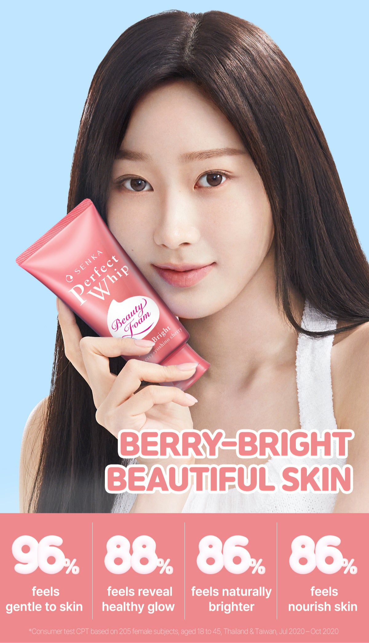 SENKA Perfect Whip Berry Bright Facial Foam 100gr