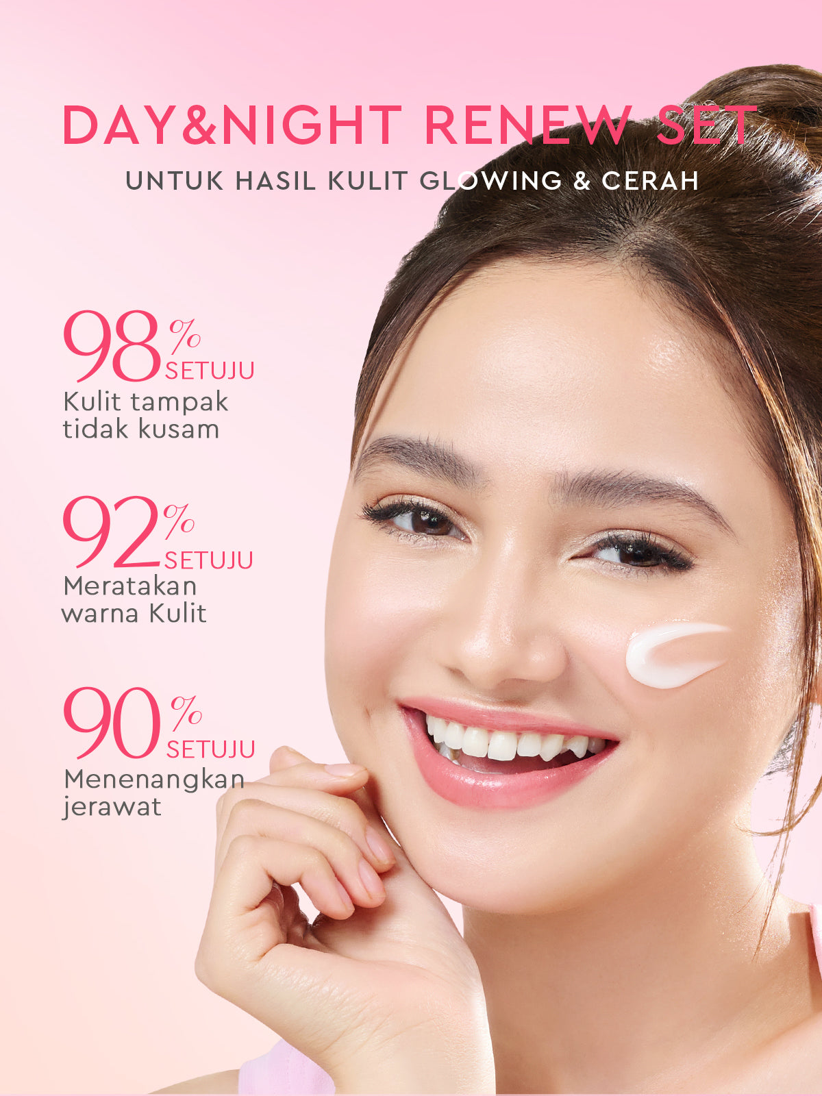 [ORDER NOW, HEMAT 30K]Glad2Glow Day & Night Renew Cerah Bundle Moisturizer+Serum Set Brightening 10%Niacinamide Peeling Eksfoliasi Retinol  tone up Pelembab Tubuh Kit Perawatan Kulit Hidrasi Delima Pelembab Wajah Pencerah Krim Gel g2glow official store