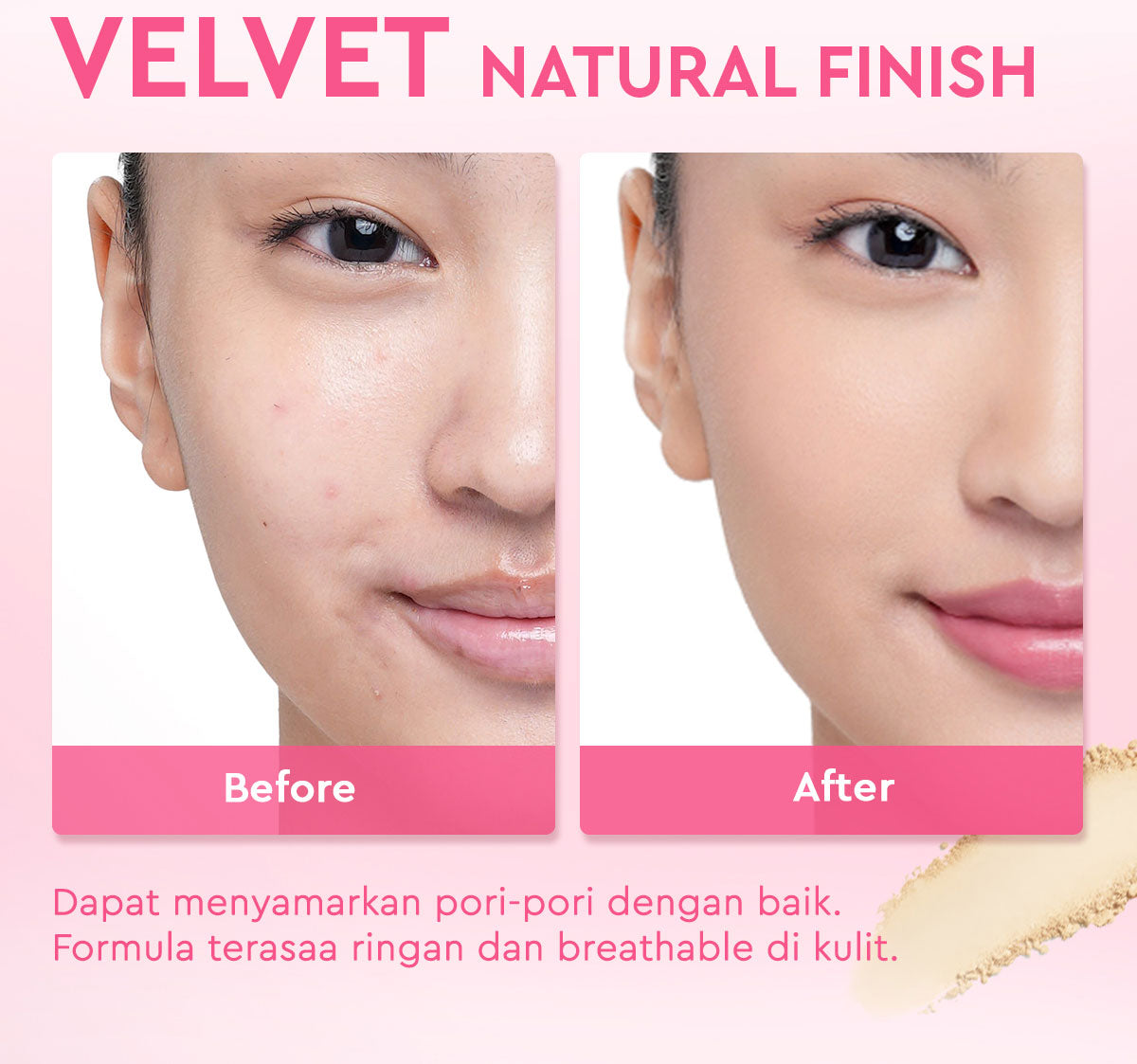 Glad2Glow Perfect Blurring Powder Foundation waterproof setting two way cake TWC Mengandung squalane dan vitamin E concealer pengontrol minyak meratakan warna kulit bantalan udara yang menjaga kelembapan alas bedak krim BB concealer g2glow official store