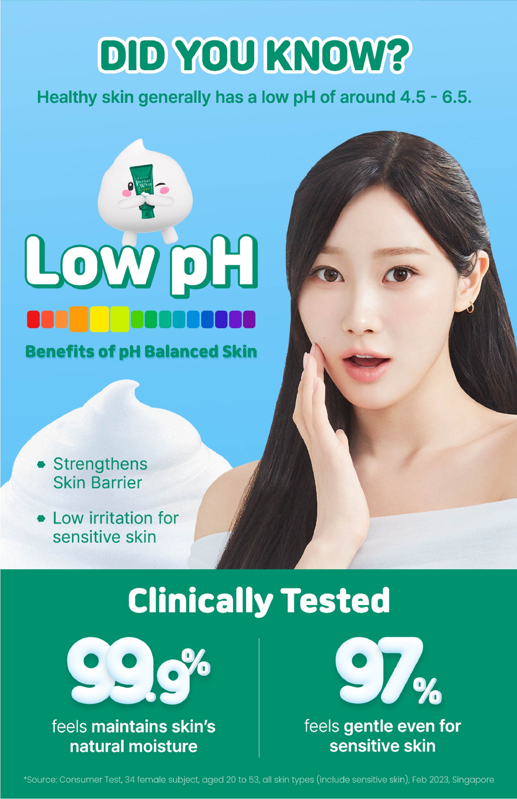 SENKA Perfect Whip Low pH Calming Cica Facial Foam 100gr