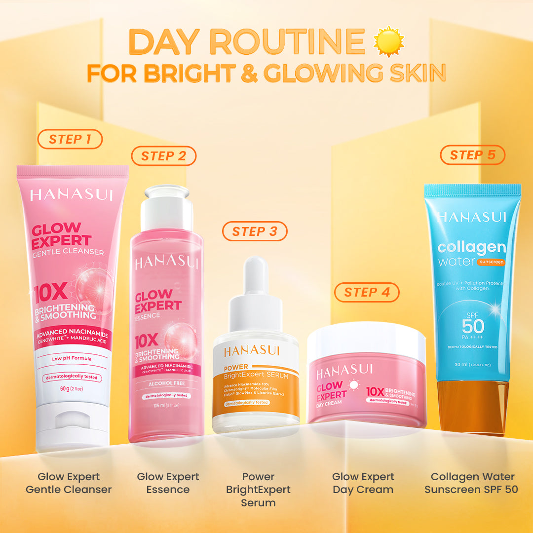 【5pcs Hemat】(REAL 10% ADVANCE NIACINAMIDE) Hanasui Power Bright Expert Serum - Mencerahkan, Kurangi Bintik Hitam Bekas Jerawat