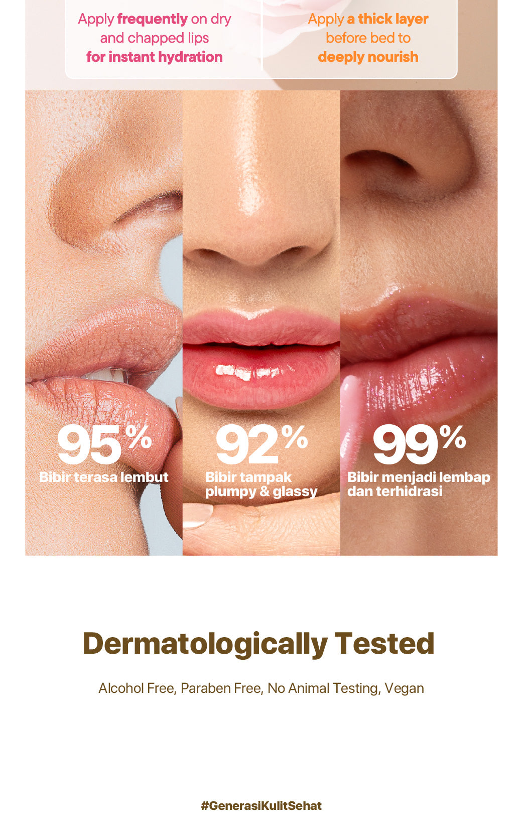 LIP CARE - NPURE Power Glow Lip Oil / Lip Gloss / Lip Base / Lip Topper / Pelembab Bibir