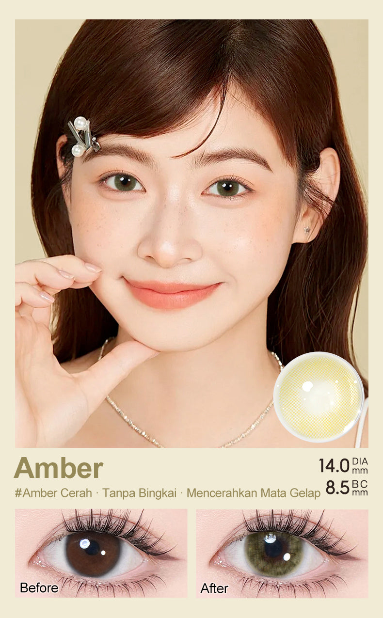 Magister Softlens Minus Brown Series 1pasang lensa kontak warna 14.0~14.5mm dubai Seri Coklat 6Bulan