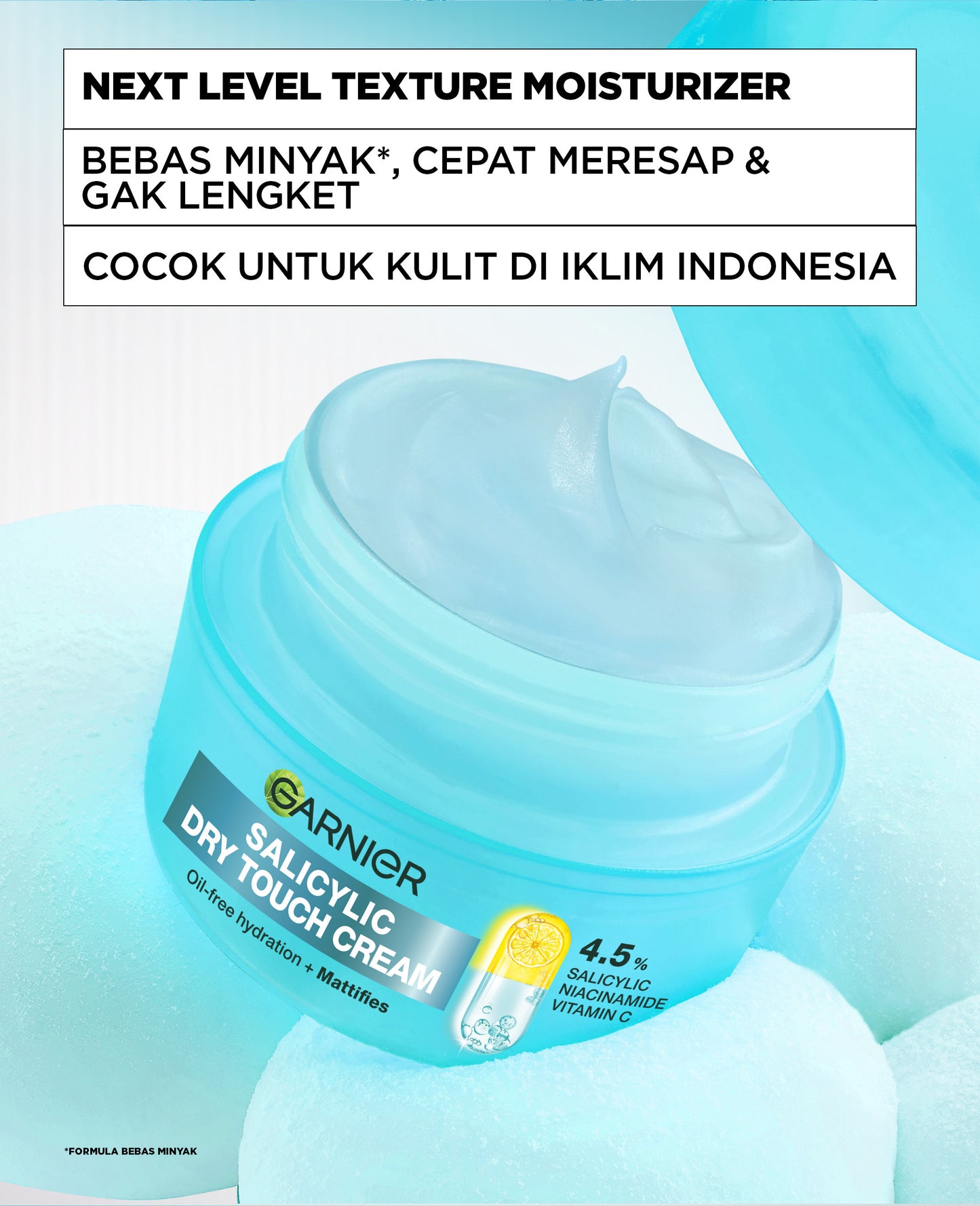 [NEW LAUNCH] GARNIER Mochi Dry Touch Cream Moisturizer Pelembab Wajah Skin Barrier 4.5% Vitamin C / Niacinamide / Salicylic Acid 30ml & 50ml Skincare Set Krim Siang Krim Malam Day Cream Serum Tone Up Mosturizer Mousturizer Cream Pemutih Wajah