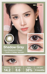 Magister Softlens Minus Gray Series Colored Lenses 14.00mm-14.50mm Seri abu-abu Sepasang 6Bulan