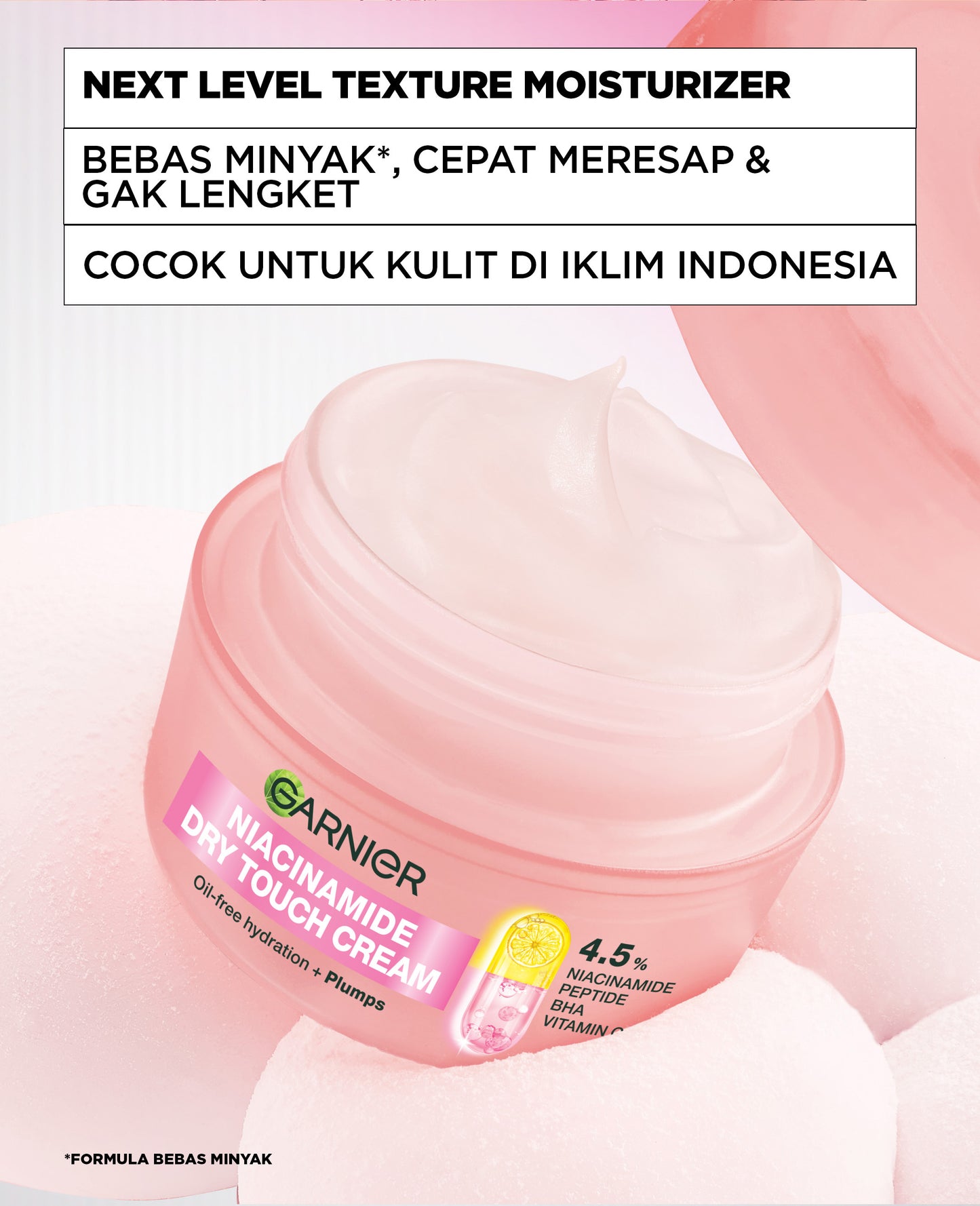 [NEW LAUNCH] GARNIER Mochi Dry Touch Cream Moisturizer Pelembab Wajah Skin Barrier 4.5% Vitamin C / Niacinamide / Salicylic Acid 30ml & 50ml Skincare Set Krim Siang Krim Malam Day Cream Serum Tone Up Mosturizer Mousturizer Cream Pemutih Wajah