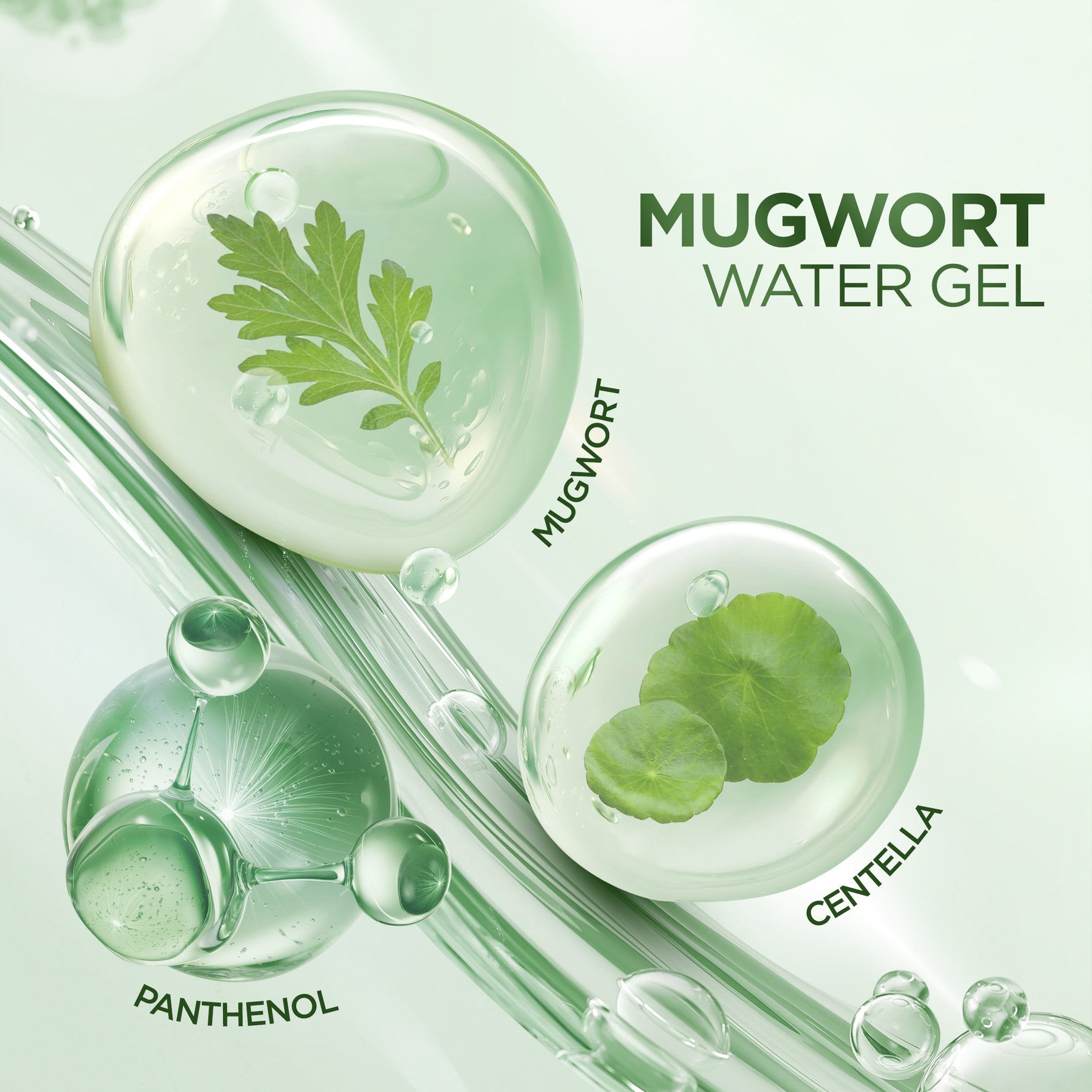 ACNAWAY 2PCS Mugwort Water Gel Moisturizer - Moisture Gel Pelembab Wajah Untuk Kulit Berjerawat Acne Friendly Melembapkan Wajah Sensitif Cooling Soothing Gel Untuk Kulit Kemerahan Acne Prone Daily Moist Anti Acne Cepat Menyerap Skincare Calming