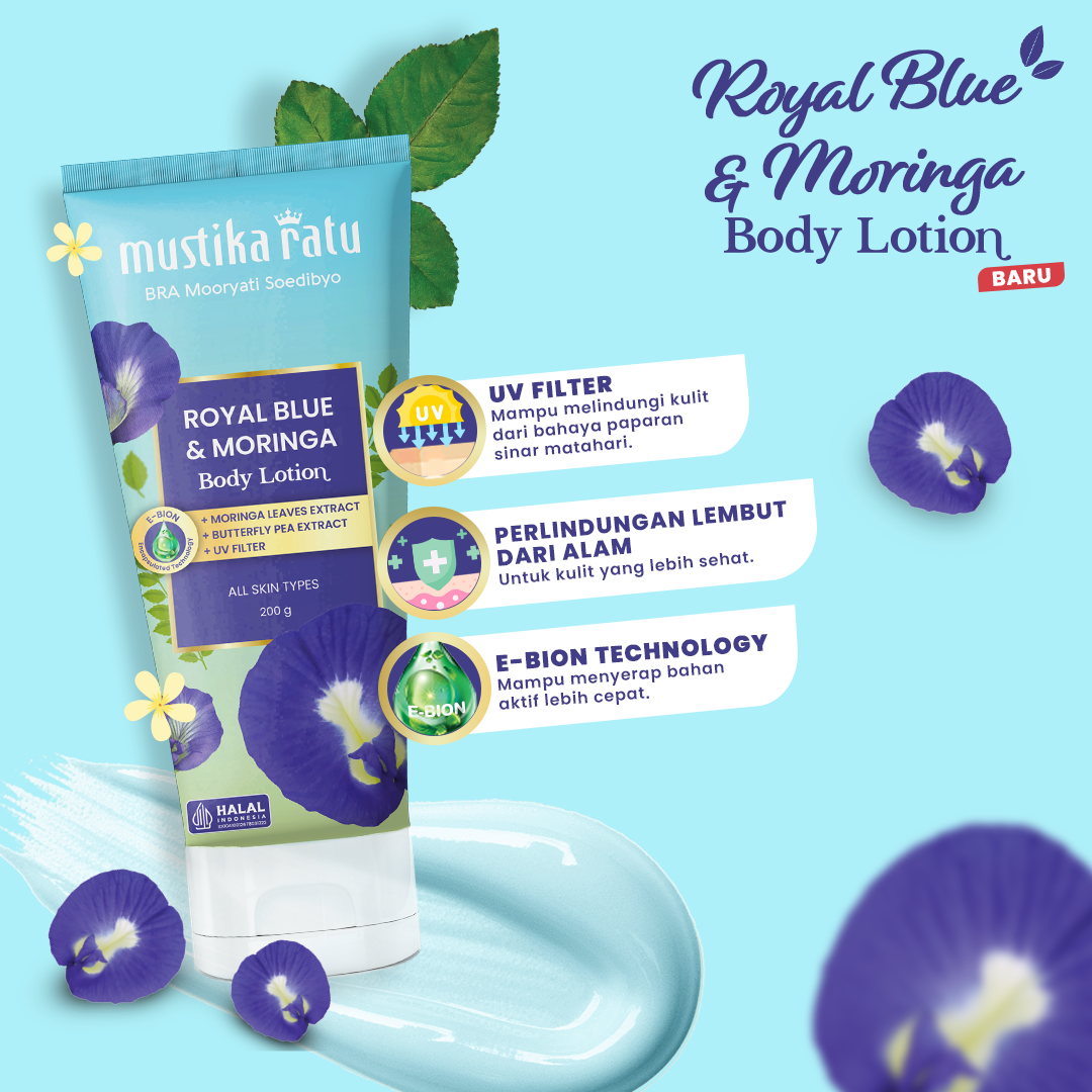 [Bundle Triple Pack] Mustika Ratu Royal Blue & Moringa Body Lotion 200 ml