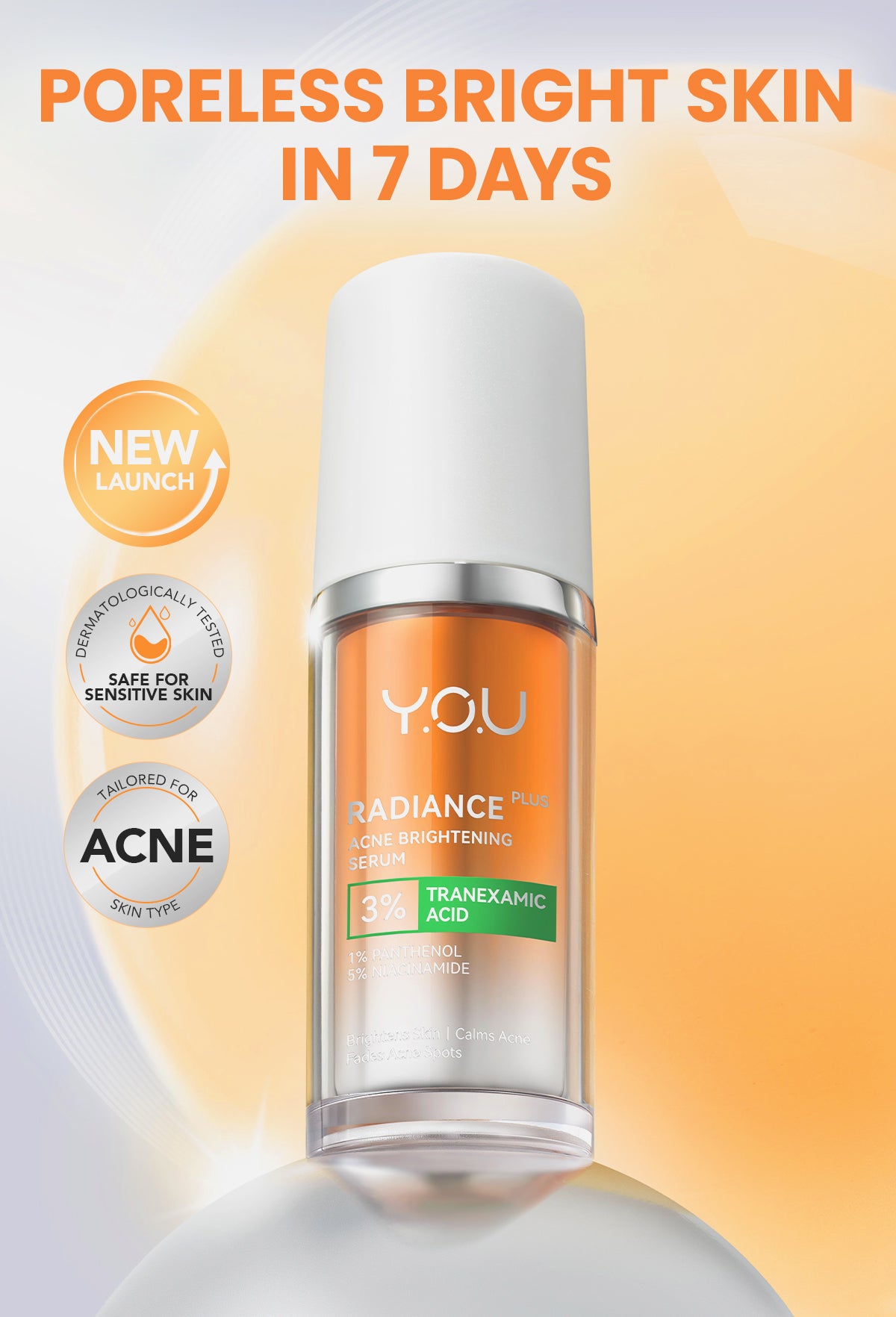 [NEW] YOU Radiance Plus Acne Brightening Serum | Tranexamic Acid | Niacinamide | Serum jerawat PIE PIH Kulit Berminyak dan Pori Besar