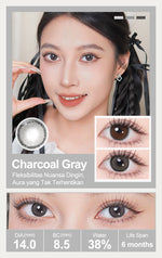 Magister Softlens Minus Gray Series Colored Lenses 14.00mm-14.50mm Seri abu-abu Sepasang 6Bulan