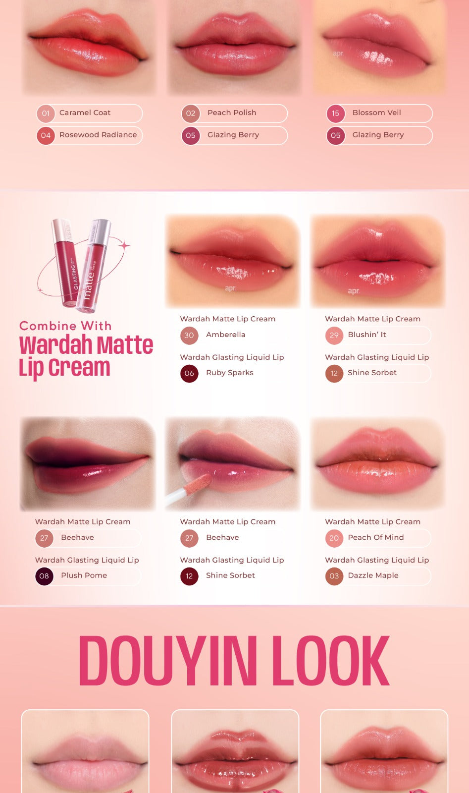 BEST SELLING! WARDAH Glasting Liquid Lip PINK POWER Lip Stain Lipgloss Lipstik Liptint Lip Matte Lipstick Lipcream Cleopatra Look Lip Cream Glossy Lip Longlasting Waterproof Tahan Lama Glaze Lip Makeup Two Tone Lip