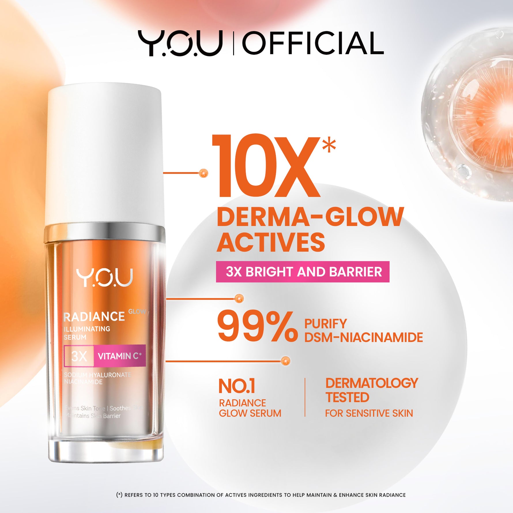 [NEW RADIANCE SERIES] YOU Radiance Plus Acne Brightening Serum | YOU Radiance Glow Illuminating Serum | YOU Radiance UP! Spotless Brightening Serum