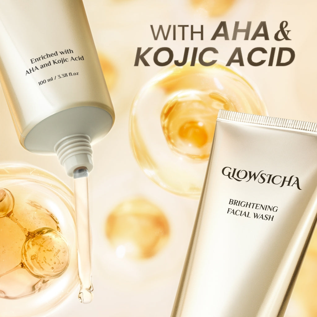 Glowsicha - Brightening Facial Wash Sabun Cuci Muka Cleanser skincare face wash Mencerahkan Melembabkan Pembersih Wajah cleansing balm exfoliating  Facial Foam Bright Cleanser Lembut Cerah Bebas Minyak Anti Kusam Glowing Skincare Harian Kulit Cerah