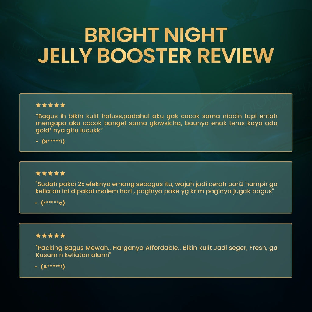 Glowsicha - Night Cream Jelly Booster tone up cerah moisturizer Pelembab Bercahaya Krim Siang Dengan Niacinamide brightening wajah cream pemutih wajah night cream Day Cream whitening skincare glowing BB cream Membantu Mencerahkan Wajah moist