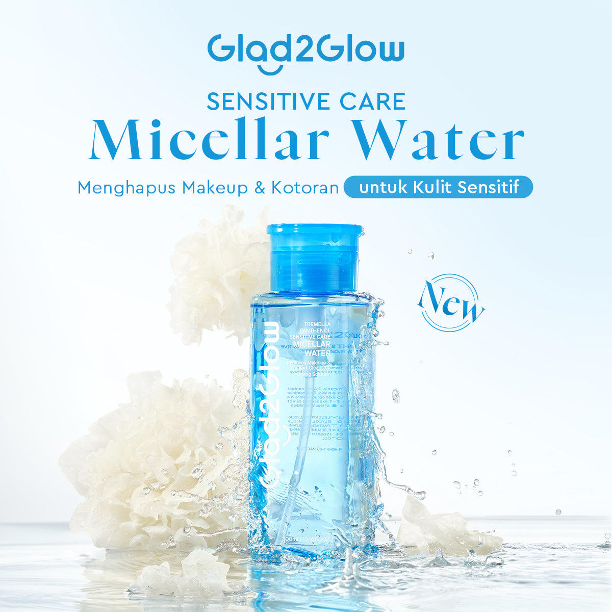 [KHUSUS MEMBER]GLAD2GLOW Tremella Panthenol Sensitive Care Micellar Water-300ml