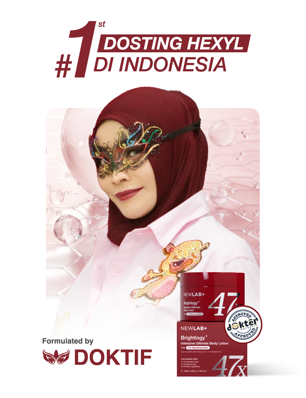 [TEBUS MURAH HB DOSTING] NEWLAB Brightlogy Intensive Power Brightening Lotion 1% Hexyl | HB Dosting Doktif Approved | Serum untuk Mencerahkan Badan | Lotion Tube  | Underarm | Body Scrub Body