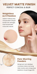 [NEW UPGRADE] YOU NoutriWear+ Perfect Cover Liquid Velvet Liquid Foundation Foundation Dengan Sunscreen High Coverage SPF 35 Velvet Matte Finish