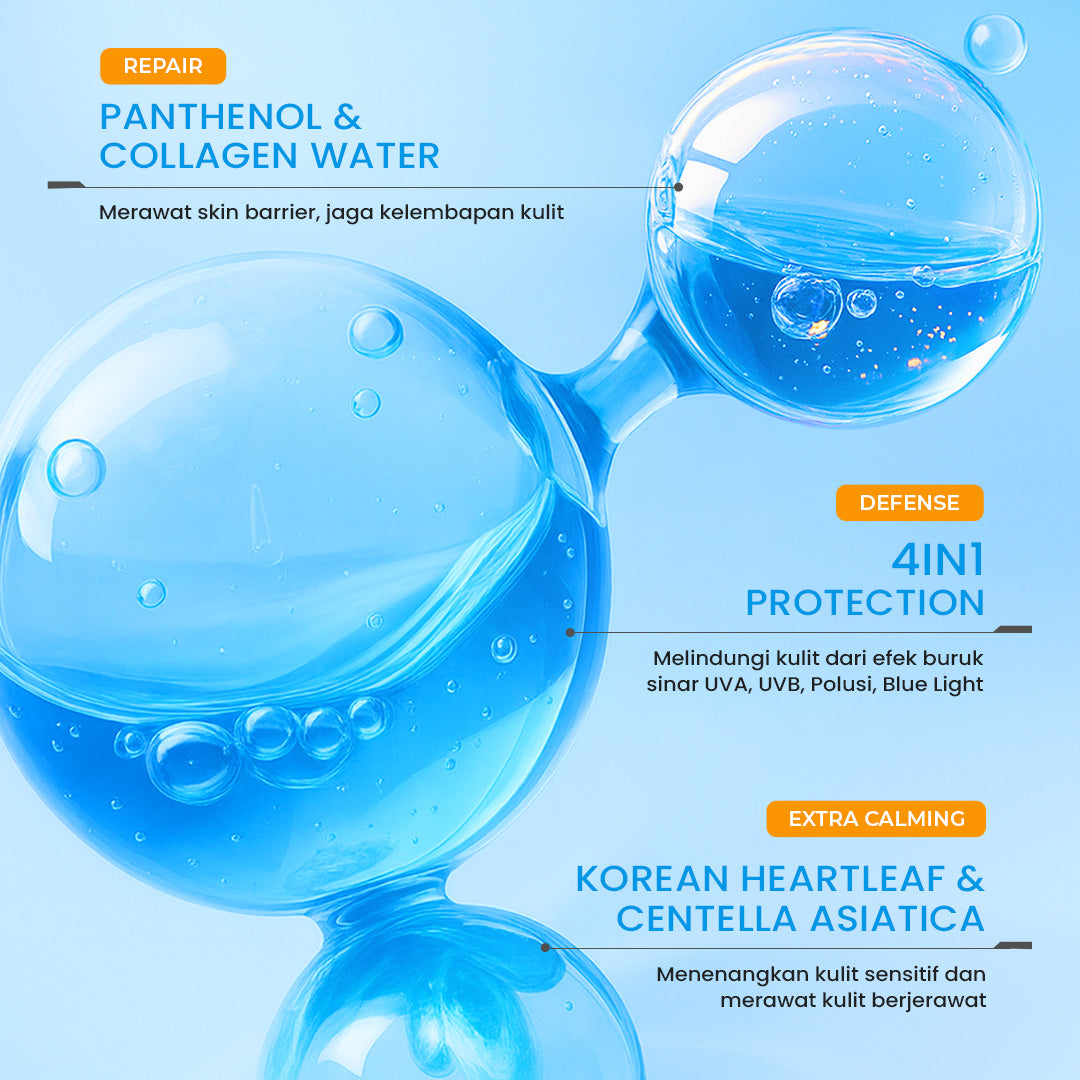 [NEW] Hanasui Lightweight Pro Calming Sunscreen SPF 50 - Sunscreen Kulit Sensitif & Jerawat - Non Comedogenic 0% Alcohol & Perfume