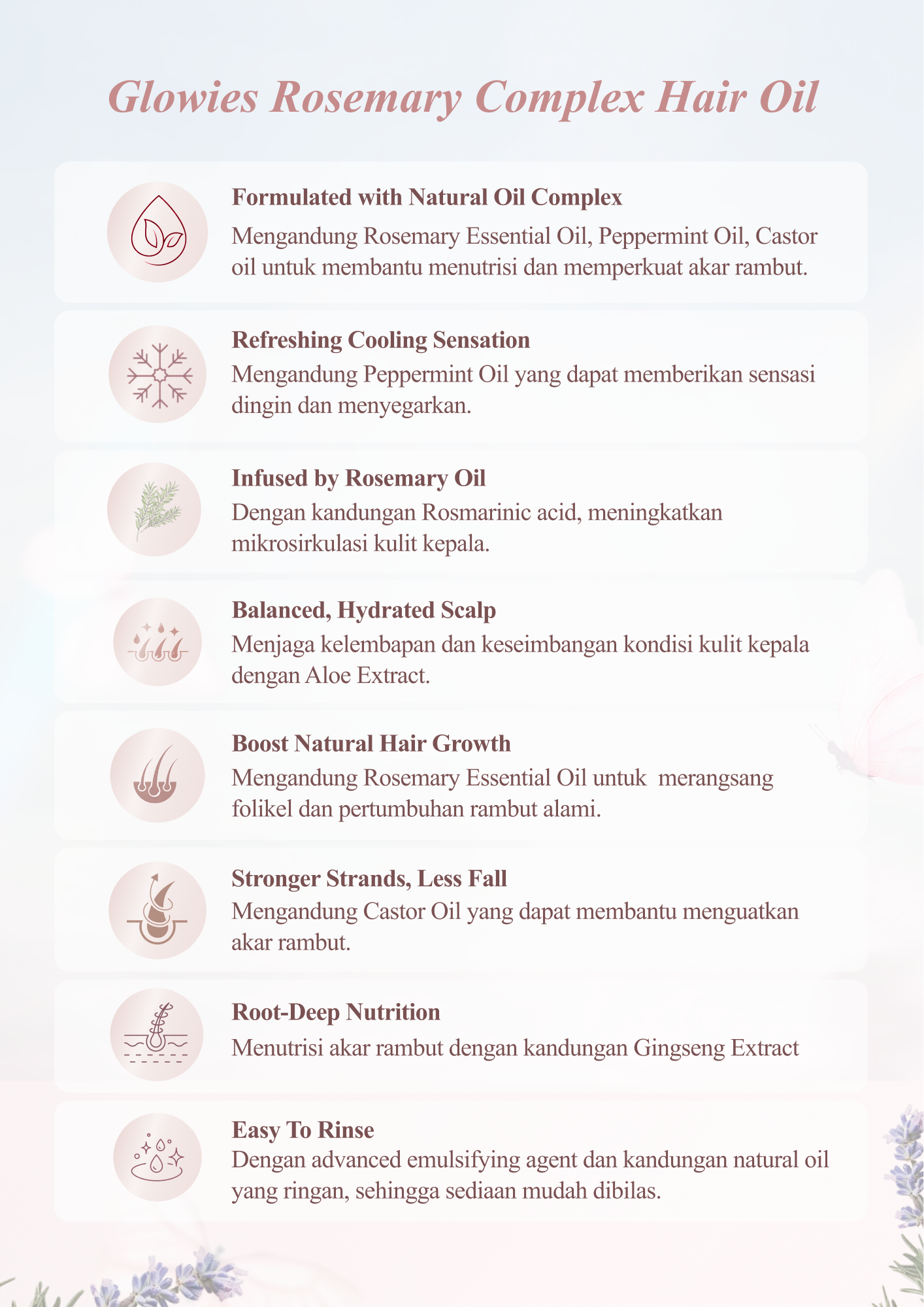 [NEW LAUNCH] Glowies Beauty Adore Package Get Dreamy Moisturizer + Rosemary Complex Hair Oil Membantu Merawat Rambut Menumbuhkan Rambut & Merawat Kulit Wajah Melembapkan Kulit Mengunci Kelembapan & Menjaga Barrier