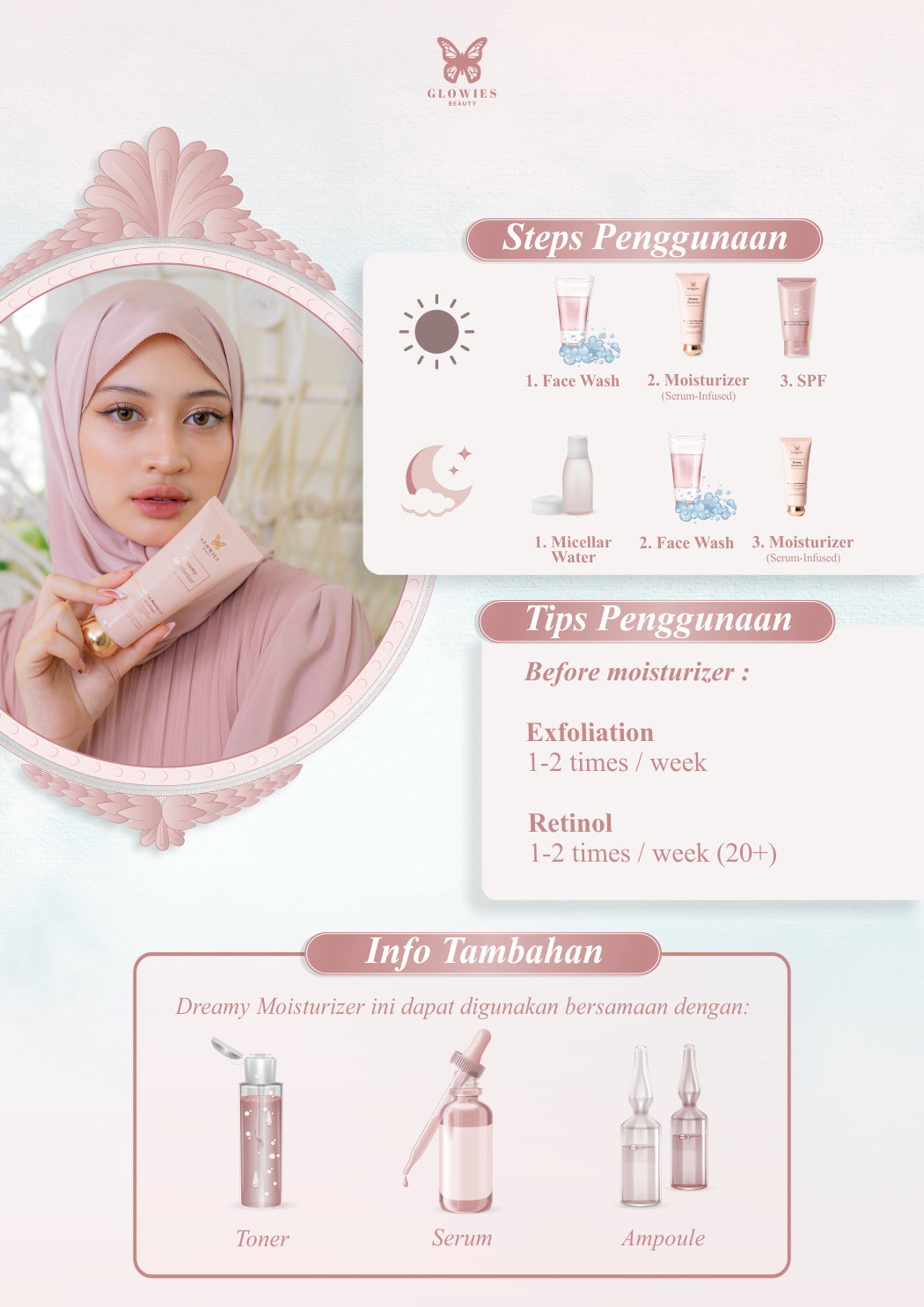 [Dr. Incognito Approved] Glowies Dreamy Moisturizer 80ml Formulasi Korea 7% Azeclair 6% Niacinimide Alpha Arbutin 5x Ceramide Pelembab wajah Busui Friendly membantu Mencerahkan Meratakan Menghilangkan jerawat PIE PIH Memperbaiki Skin Barrier