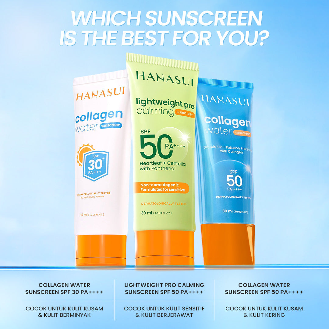 [NEW] Hanasui Lightweight Pro Calming Sunscreen SPF 50 - Sunscreen Kulit Sensitif & Jerawat - Non Comedogenic 0% Alcohol & Perfume