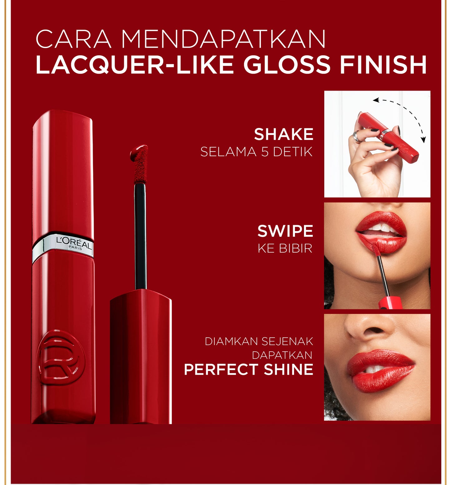 [BARU] L'Oreal Paris Infaillible Laque Resistance - Lip Cream Glossy Pigmented Nyaman Lipstik Transferproof Longlasting hingga 16 Jam