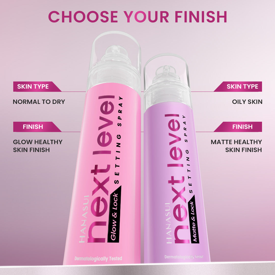[NEW] Hanasui Next Level Matte/Glow & Lock Setting Spray - Healthy Glow Finish, Healthy Matte Finish, Superfine Mist, 4in1 Maxiproof (Sweat, Mask, Smudge, Water-proof)