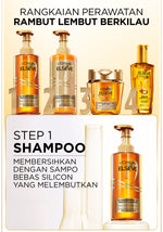 L'Oreal Paris Elseve Extraordinary Oil Gold Hair Treatment Serum 100ml -  Rambut Halus Berkilau dalam Satu Pemakaian - dari Bunga Istimewa Omega 3 - Perawatan Rambut Vitamin Rambut 100ml   Vitamin rambut