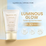 Glowsicha - Luminous Glow Tone Up Sunscreen SPF 50 PA+++ Sunscreen Ringan Dengan Niacinamide Tidak lengket dikulit SS Sunblock Mencerahkan Melindungi UV menjaga kelembapan kulit Hydrating Sunscreen Membantu Mencerahkan Wajah glowing