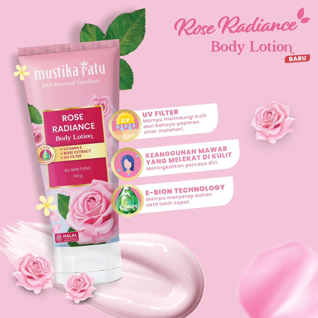 [Bundle Twin Pack] Mustika Ratu Rose Radiance Body Lotion 200 ml