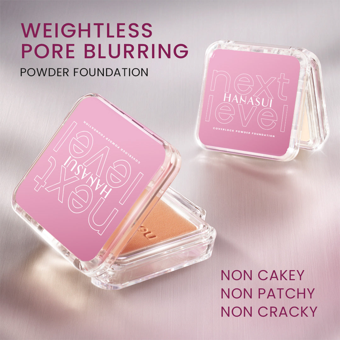 [NEW] Hanasui Next Level Coverlock Powder Foundation - Porefect Blur, Flawless Looking & 4X Oil Control Balance