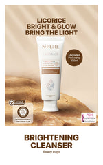 LICORICE CLEANSER - NPURE Cleanser Licorice / Bring The Light / Sabun Pembersih Muka Cerah Glowing / SLS free / Sabun Brightening