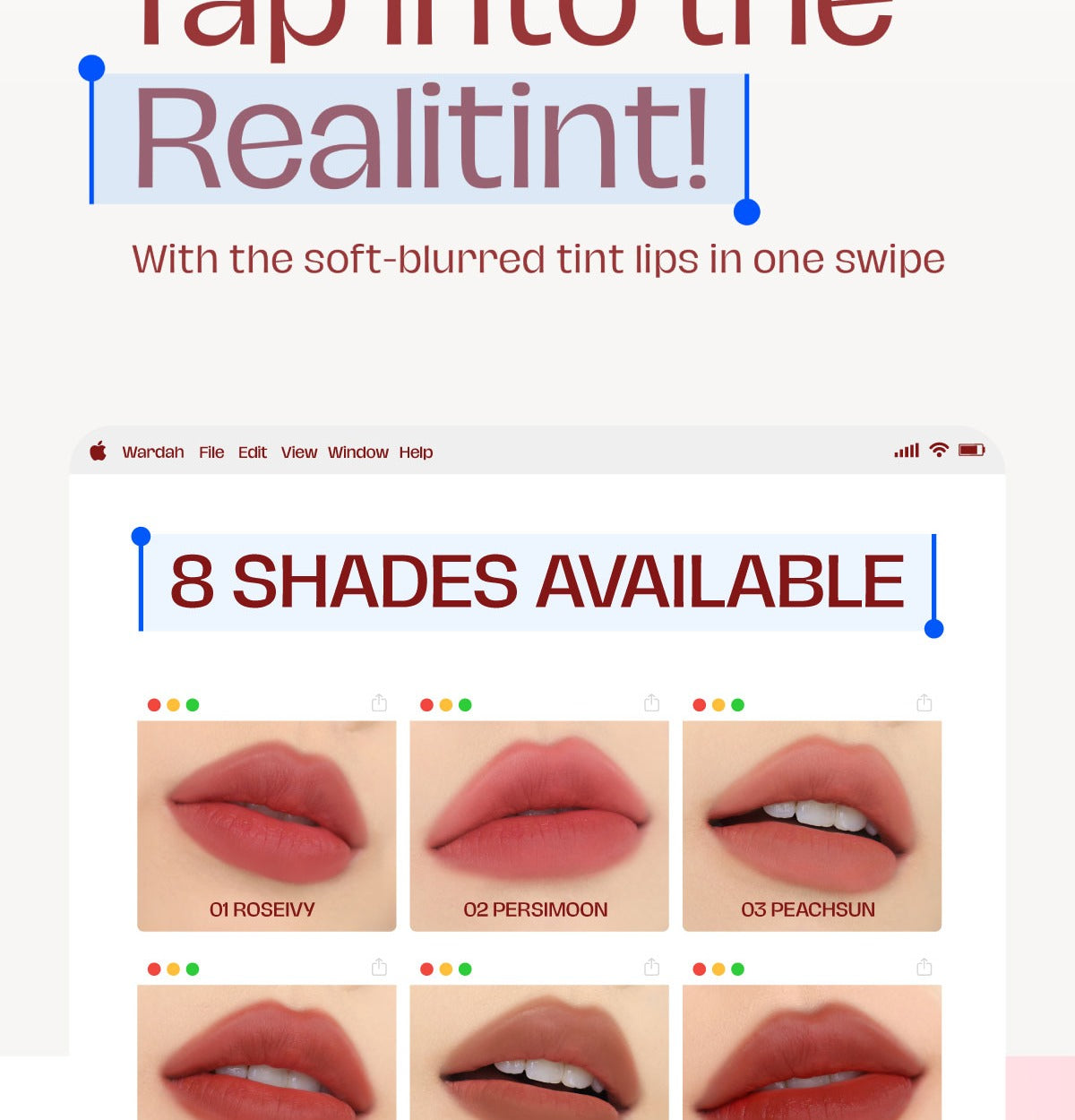 NEW! Wardah Airbrush Lip Tint - Soft-Blur Finish-Longlasting-Lightweight-Hydrates -Tahan Lama 24 Jam - Lip Stain - Lipgloss - Liptint - Lipstik - Lipcream - Lip Matte - Makeup