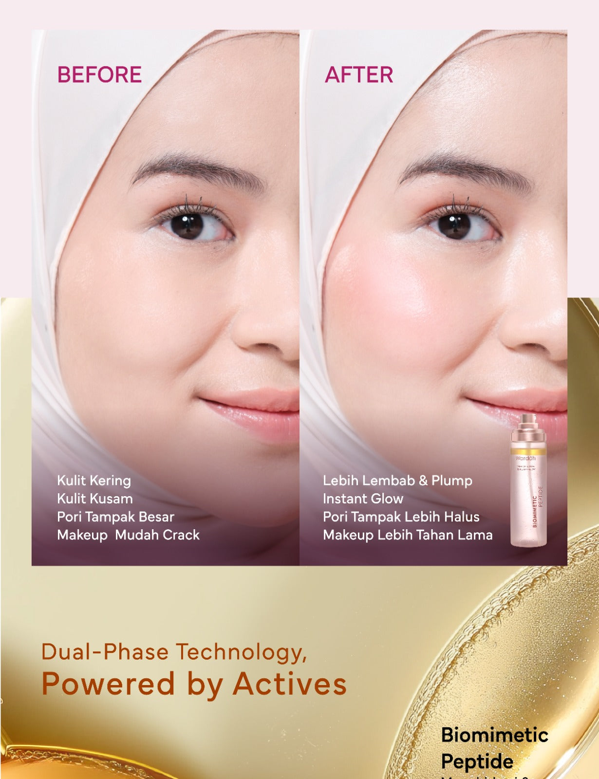[NEW LAUNCHING!] Wardah Spray On Serum 105 ml - Instant Glowing First Serum Spray - Kulit lebih glowing dan kenyal, Spray Serum, Setting Spray, Radiance Booster, Multifungsi Skincare pendukung Makeup - Skincare