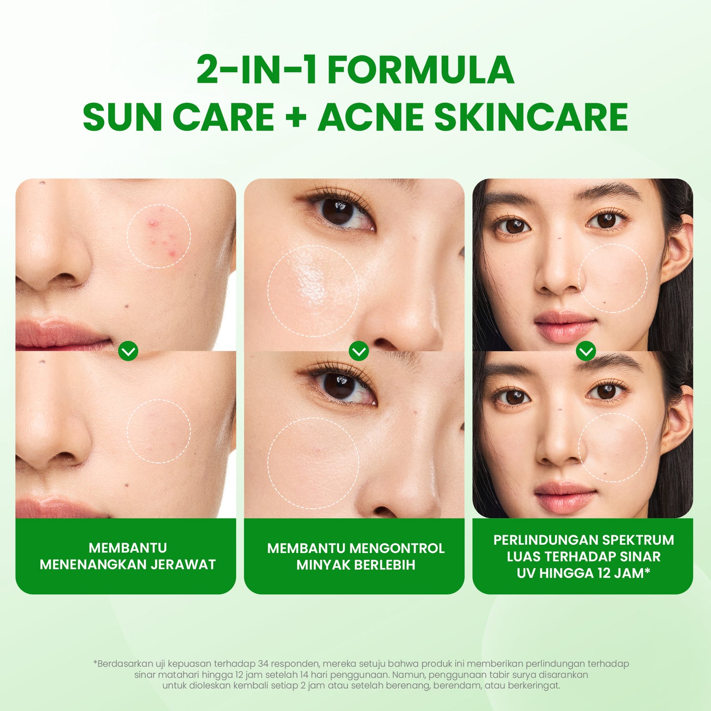 [NEW] YOU Sunbrella Acne Shield Light Sunscreen SPF40+ PA++++ | Tabir Surya Oil Control untuk Kulit Berjerawat | Sensitive Acne Skin Friendly | UVA UVB Blue Light