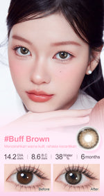 Magister Softlens Normal abu-abu coklat hitam seri Sepasang Lensa kontak diameter14.0-14.5MM kadar air 38% soflens