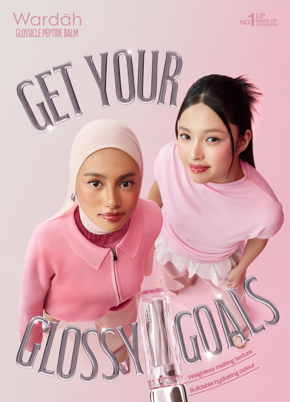 NEW! WARDAH Glossicle Peptide Balm - Ombre Glossicle - Dilengkapi dengan Peptide & UV Filter - Memperkuat Lip Barrier - Tidak Lengket- Glossy - Lip Balm -Lip Tint - Makeup - Natural Gloss - Glossy - Tinted Balm