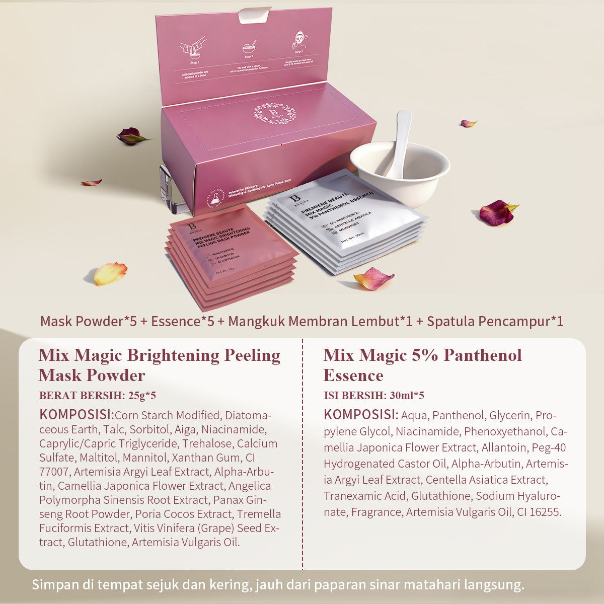 PREMIERE BEAUTE [NEW YEAR GIFT] Mix Magic Clean Sooth & Brightening Peeling Mask Set Soothing Calming Brightening Oil Control Whitening for Acne Prone Skin