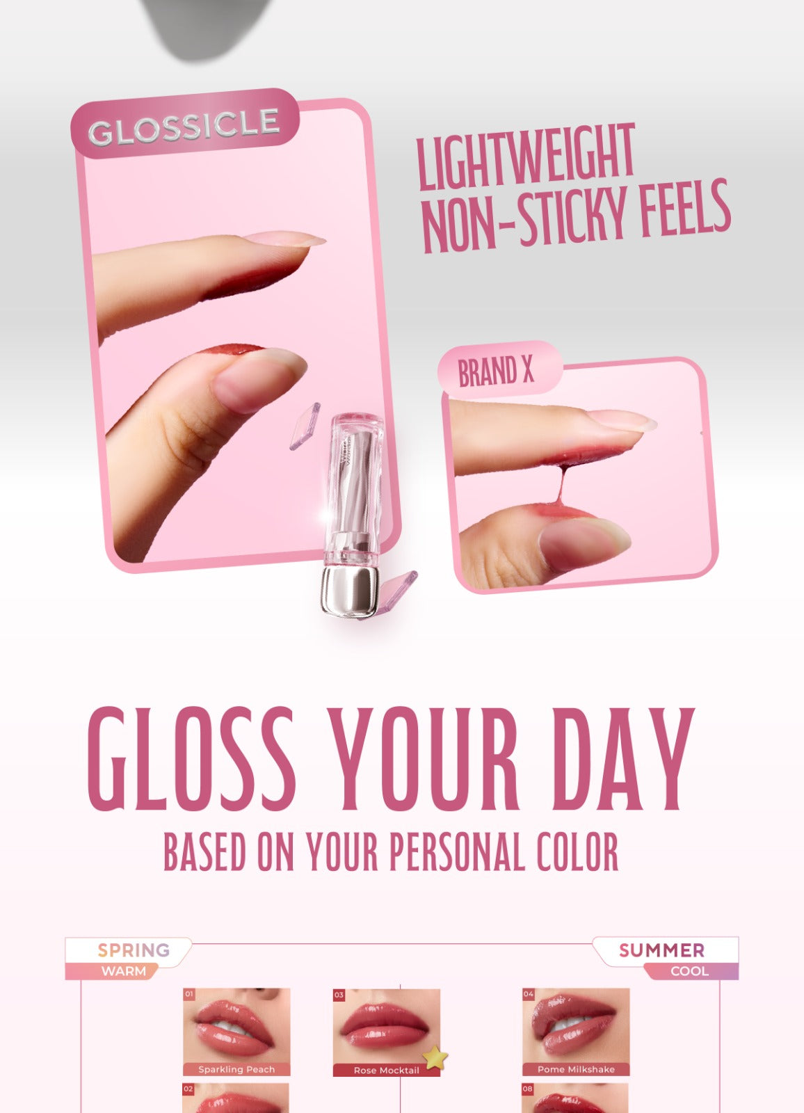 NEW! WARDAH Glossicle Peptide Balm - Ombre Glossicle - Dilengkapi dengan Peptide & UV Filter - Memperkuat Lip Barrier - Tidak Lengket- Glossy - Lip Balm -Lip Tint - Makeup - Natural Gloss - Glossy - Tinted Balm