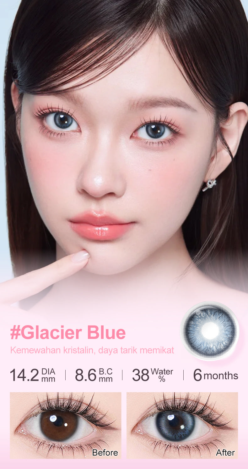 Magister Softlens Normal abu-abu coklat hitam seri Sepasang Lensa kontak diameter14.0-14.5MM kadar air 38% soflens