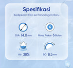 Magister Softlens with solutin Minus Clear lens  -1.00 s/d -10.00 lensa kontak 14.00mm 6 Monthly softlen  nyaman dan alami Solusi perawatan hadiah waktu terbatas