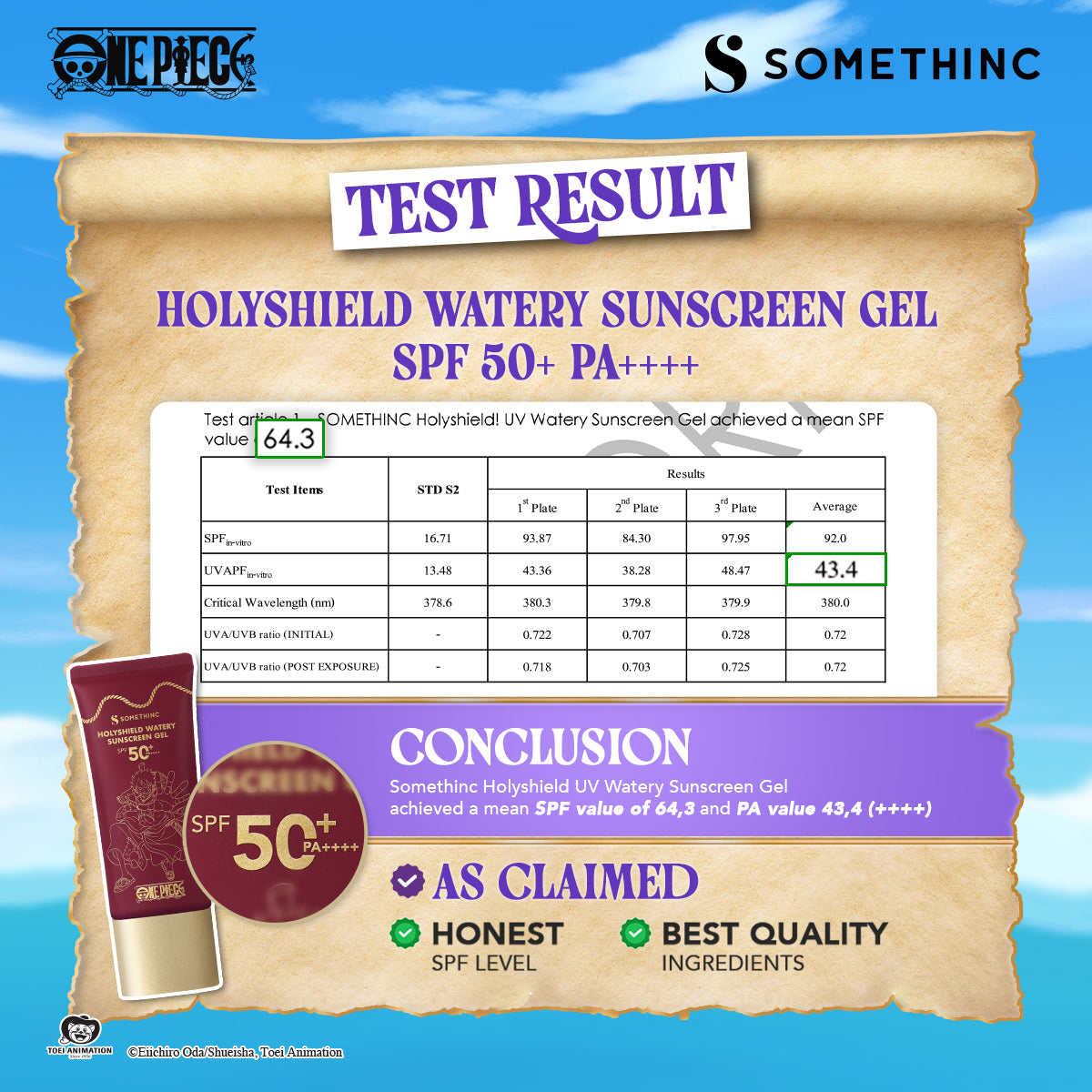 SOMETHINC ONE PIECE LIMITED EDITION Holyshield Watery Sunscreen Gel SPF 50+ PA++++