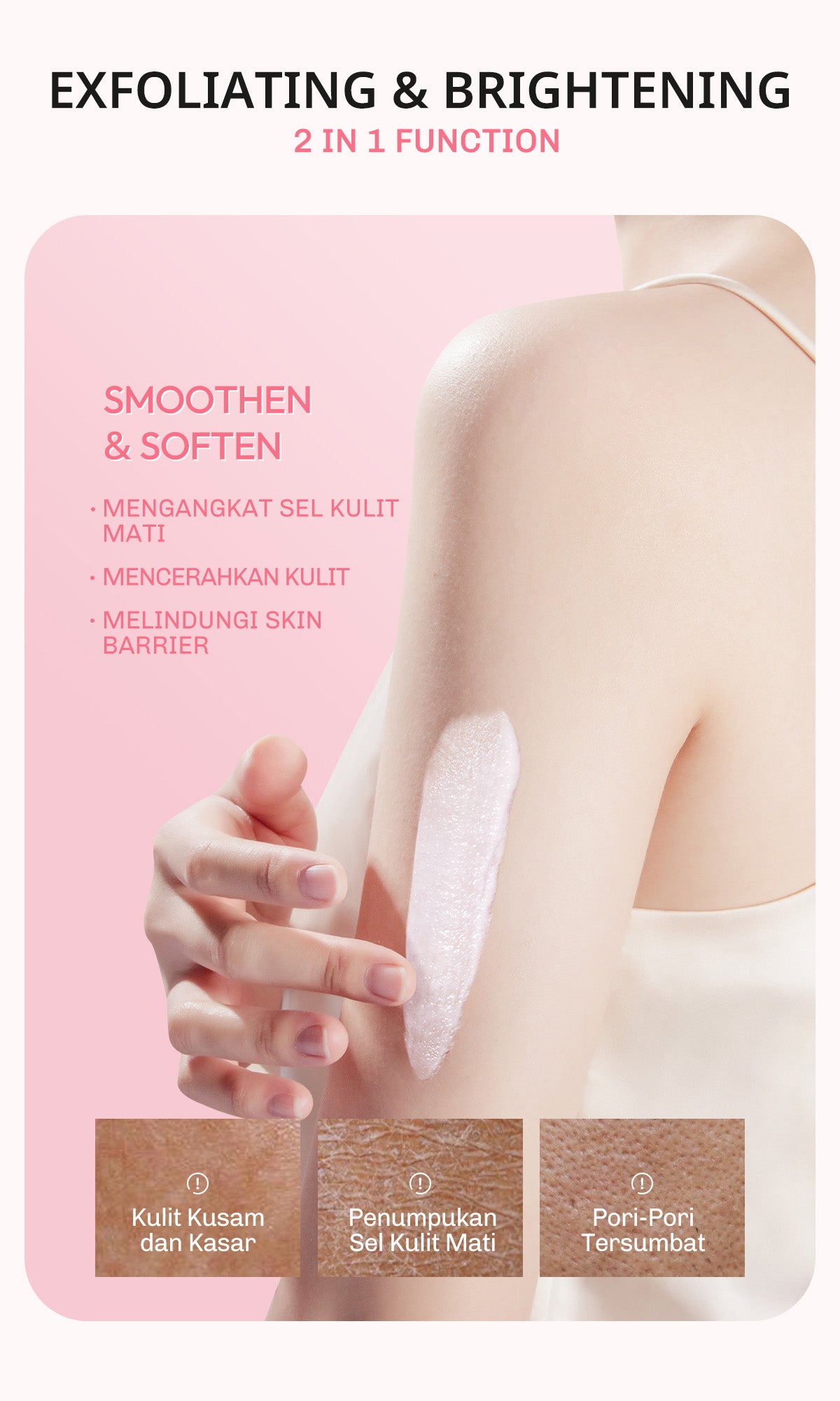 [NEW LAUNCH] Lavojoy Let It Glow Body Scrub DELICATE ROSE 180ML | Body Scrub Untuk Mencerahkan & Meratakan Warna Kulit Dengan 3% Niacinamide + Australian Super VC | Dual-Action Exfoliation Menghasilkan Kulit Yang Lebih Halus Dan Lembut