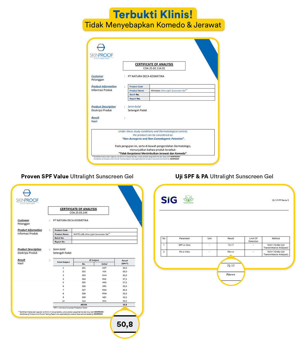 Whitelab Sunscreen Spray SPF 50 PA+++- Ultralight - Sunblock Ringan Anti Komedo Jerawat Pelindung Sinar Matahari UV A UV B Blue Light dengan Niacinamide, Tidak Lengket, Whitecast & Pilling [BPOM]