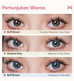 Magister Softlens Normal abu-abu coklat hitam seri Sepasang Lensa kontak diameter14.0-14.5MM kadar air 38% soflens